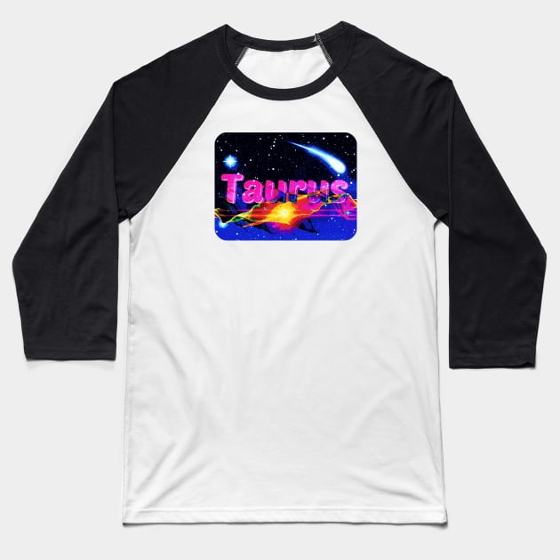 Cosmic Taurus Baseball T-Shirt by TheDaintyTaurus